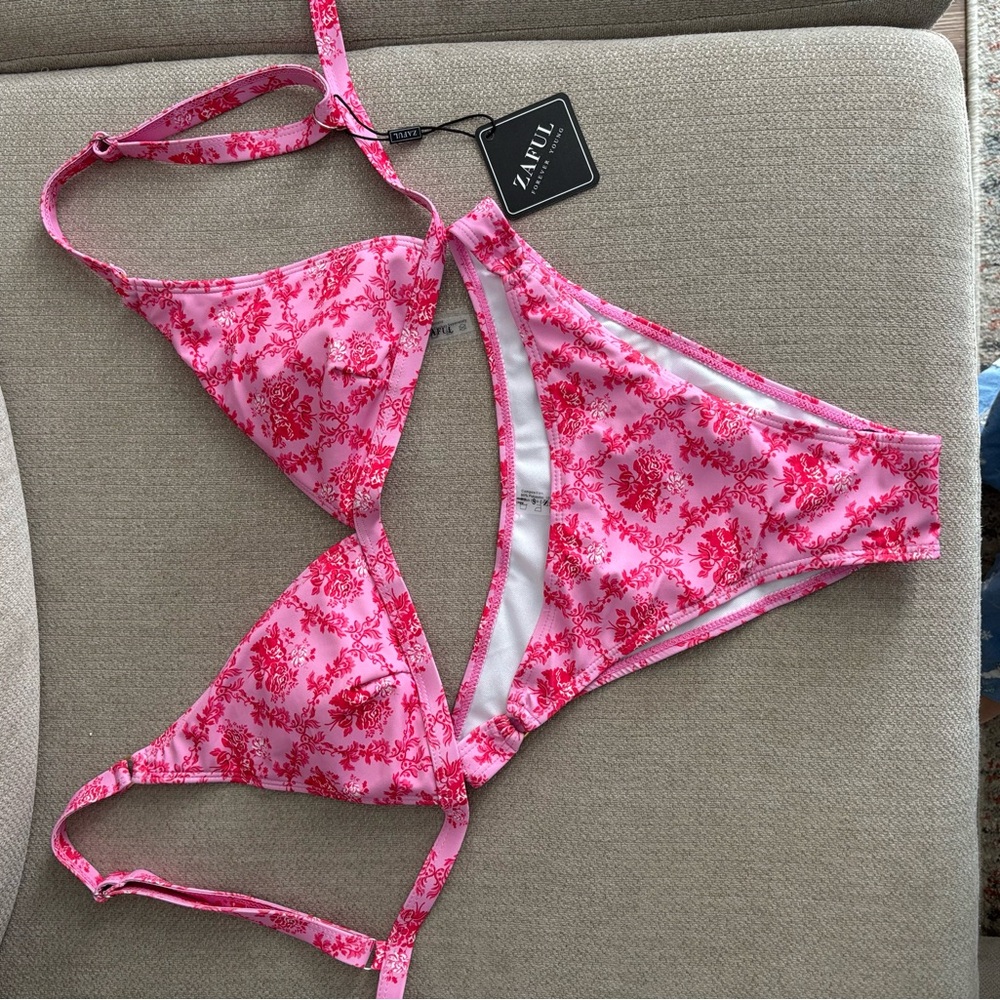 Zazu Pink Floral Bikini Set